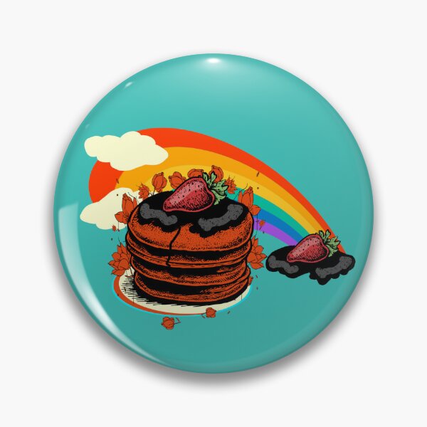 Item preview, Breakfast strawberries colorful pancakes with rainbow designed and sold by vibeno1.