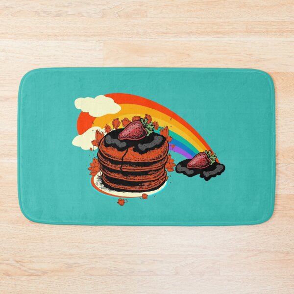 Item preview, Breakfast strawberries colorful pancakes with rainbow designed and sold by vibeno1.