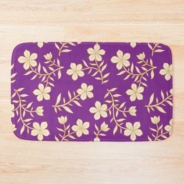 Item preview, Purple and Yellow Hand-drawn Indian Floral Pattern designed and sold by Artsychoke.