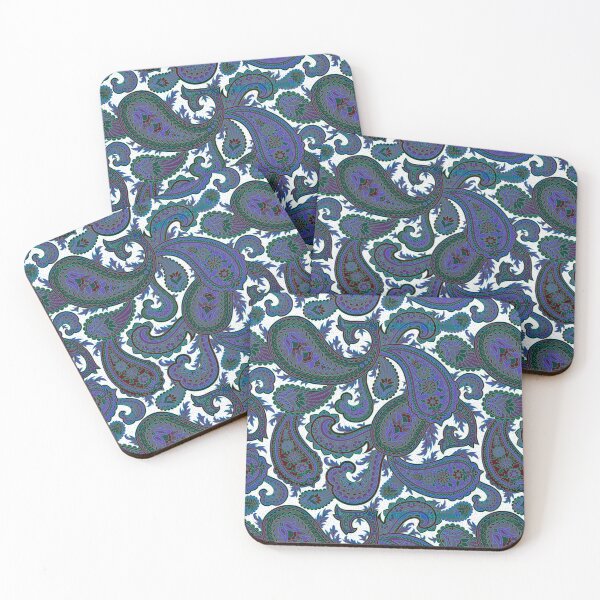 Item preview, Paisley Print "Waves" Lapis Paisley Colors designed and sold by OutshineAll.