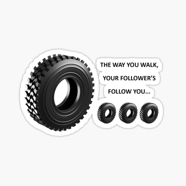 Tyre with thought Sticker