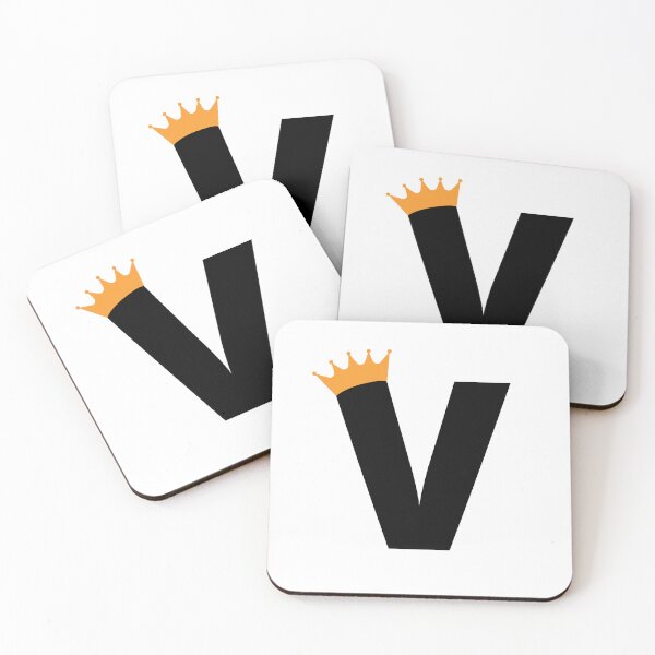 Item preview, Crowned Monogram Letter V designed and sold by Coffee Lifestyle.