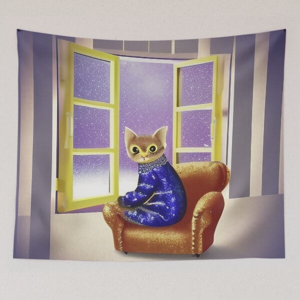 Item preview, Cozy little cat with her new pajamas designed and sold by TeschWerks.