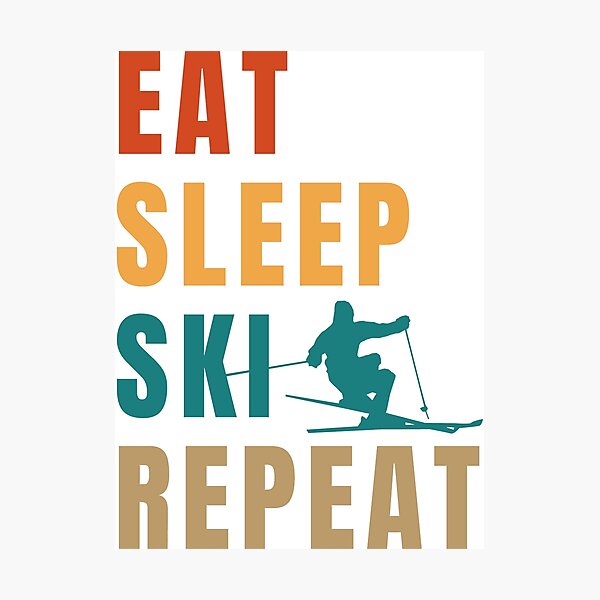 Item preview, eat sleep ski repeat. ski lover gift designed and sold by DIDAKU.