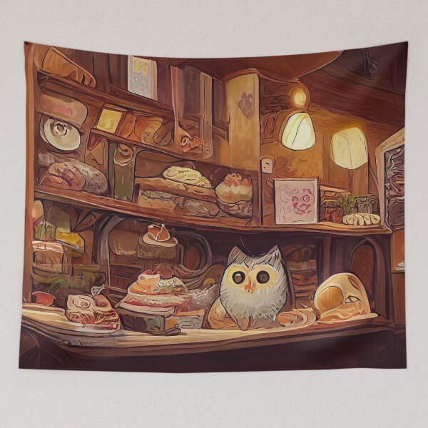 Item preview, Cozy Owl Cafe designed and sold by rudekitten.