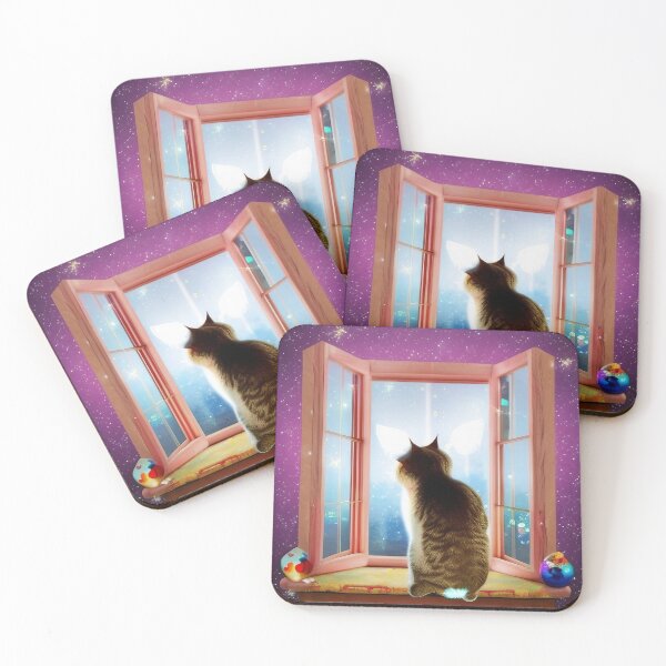 Item preview, Little cat at a big window in the universe designed and sold by TeschWerks.