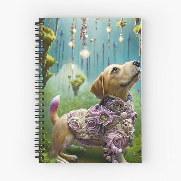 Item preview, Sweet, dreamy puppy in an enchanted forest designed and sold by TeschWerks.
