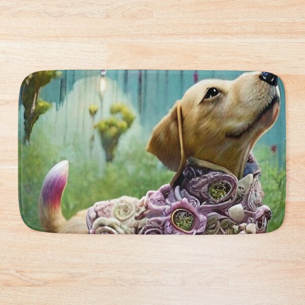 Item preview, Sweet, dreamy puppy in an enchanted forest designed and sold by TeschWerks.