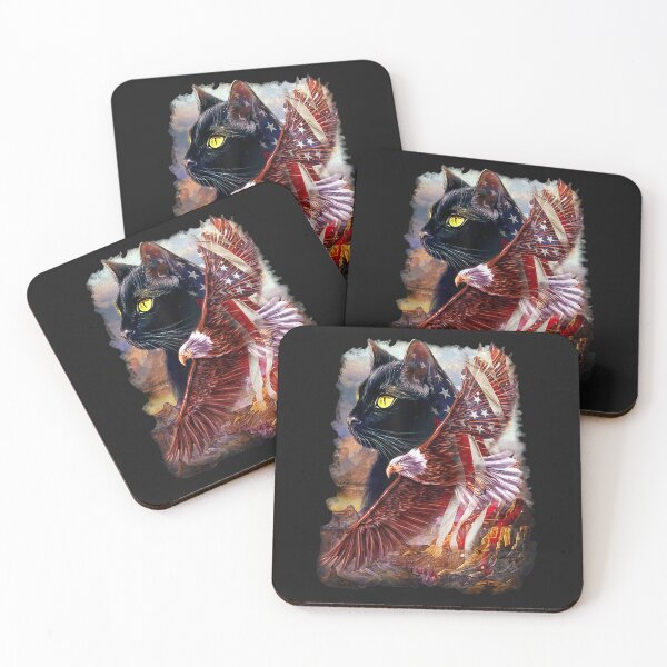 Item preview, Cat with American eagle T-Shirt designed and sold by Francois-Lemann.