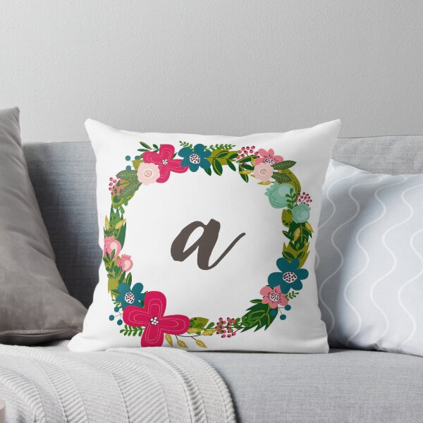 Item preview, Letter A Floral Wreath Monogram designed and sold by thedoodlecoop.