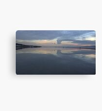West Kirby boating lake view, Wirral UK Canvas Print
