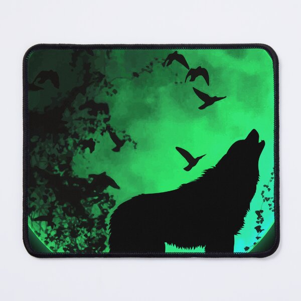 Item preview, Wolf Moonlight Green designed and sold by Barnissim.