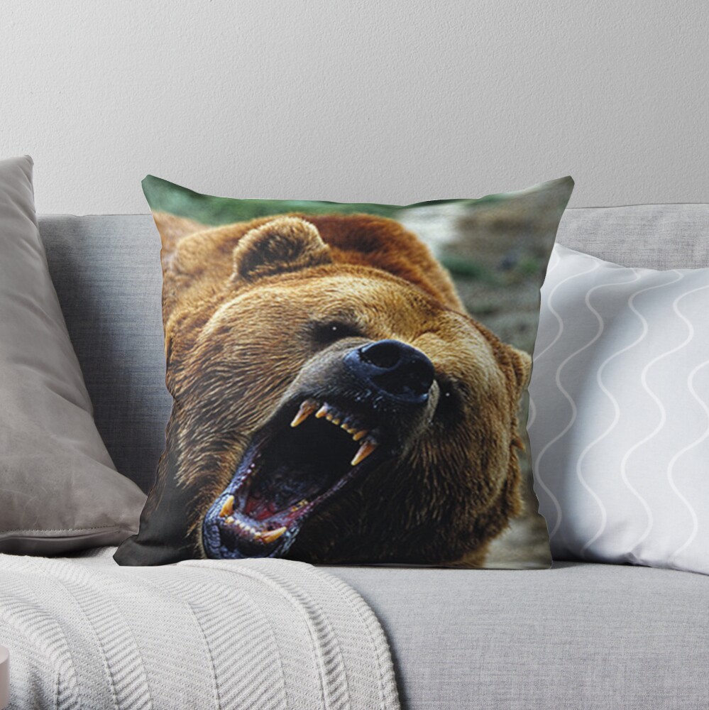 Grizzly hot sale bear pillow