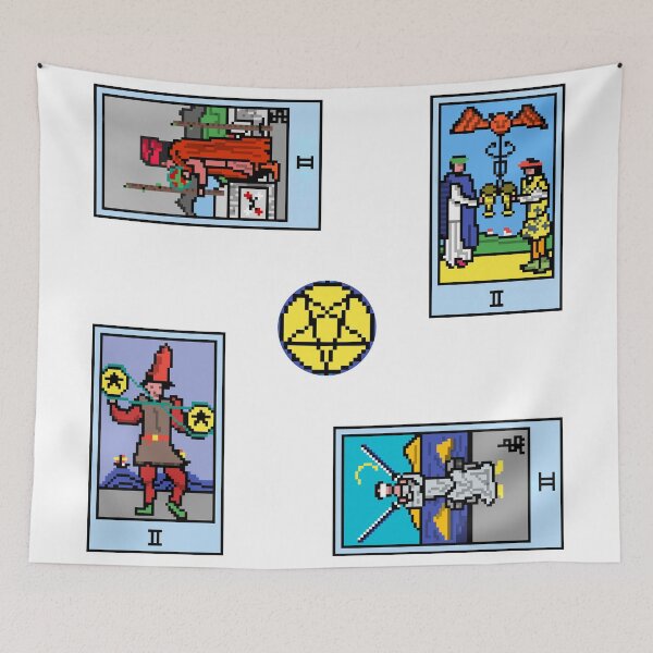 Item preview, Pixel Waite Tarot Minor Arcana Twos - 75th Sticker Pack and Magnets designed and sold by Pixel Waite.