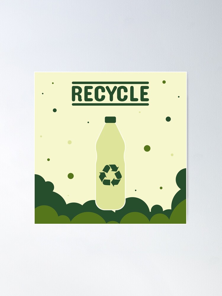 Redbubble　a　for　the　sticker　on　the　bottle　plastic　Poster　theme　by　issues　of　NastaKafcat　and　Recycle