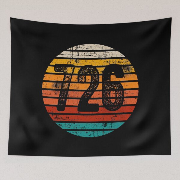 Item preview, Distressed Vintage Sunset 726 Area Code designed and sold by Gold Wings Tees.