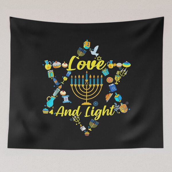 Item preview, Love and Light Hanukkah Shirt Jew Menorah Jewish Chanukah T-Shirt designed and sold by Francois-Lemann.