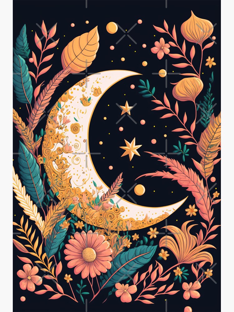 The Moon Is So Pretty Tonight Sticker For Sale By AffirmDSG Redbubble the-moon-is-so-pretty-tonight-sticker-for-sale-by-affirmdsg-redbubble