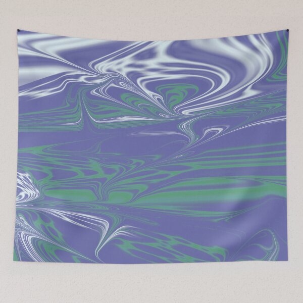 Item preview, Blue, Green, White Liquid Art. Liquid Marble. Abstract Design. designed and sold by Jason123za.