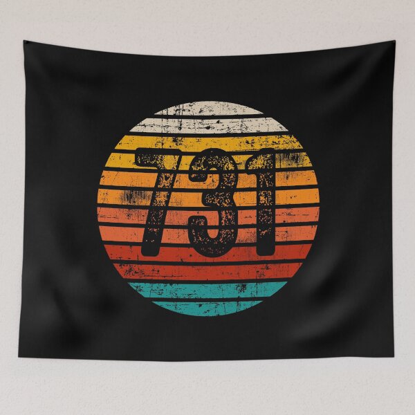 Item preview, Distressed Vintage Sunset 731 Area Code designed and sold by Gold Wings Tees.