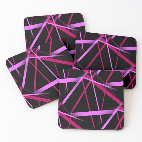 Item preview, Seamless Abstract Viva Magenta Strips On Black designed and sold by taiche.