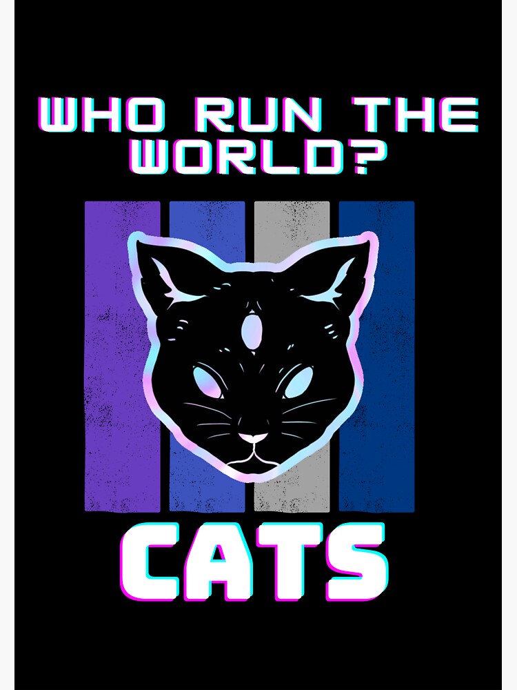 "Cat run the world! Tshirts" Sticker for Sale by Annelley Redbubble
