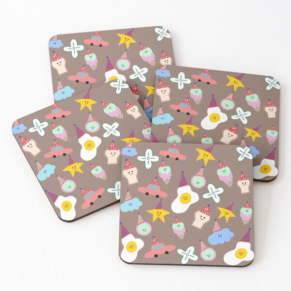 Item preview, Christmas seamless pattern with eggs and flowers cars ice cream stars designed and sold by UnloveToy10.