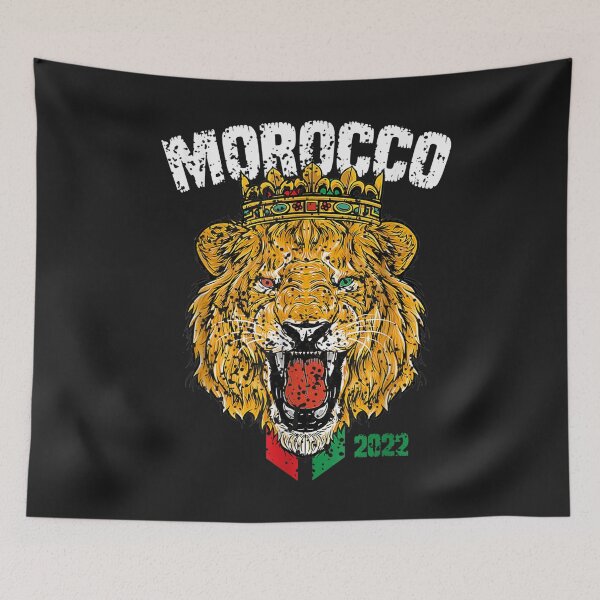 Artikelvorschau, Morocco Lion Flag Sport Soccer Football Proud T-Shirt entworfen und verkauft von Bobby-Bancel.