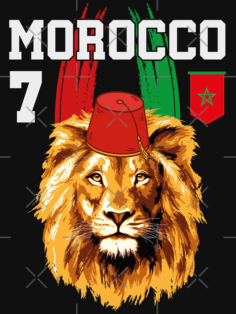 Discover Morocco Lion Flag Sport Morocco with moroccan pattern 2022 Essential T-Shirts