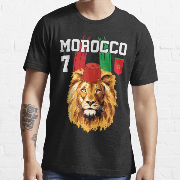 T-shirt Maroc – Lion, Drapeau Et Carte Du Royaume – Hommage Au Patrimoine Marocain