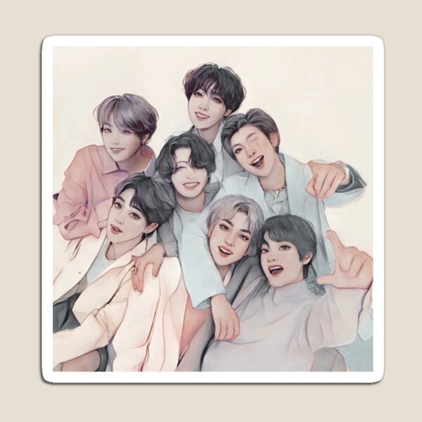 Bts Cartoon Magnets for Sale | Redbubble Bts Cartoon Magnets for Sale | Redbubble