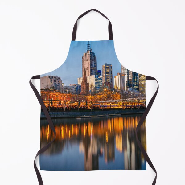 Item preview, Blue Hour Melbourne Cityscape at Sunset designed and sold by ea-photos.