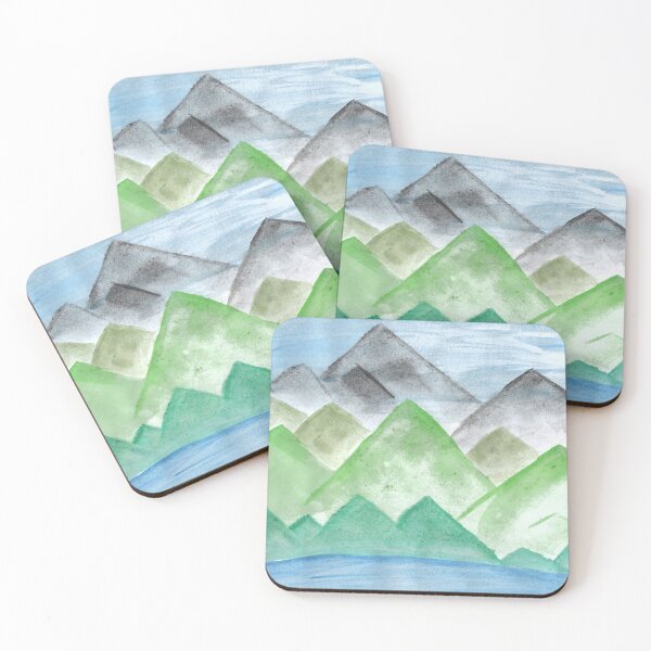 Item preview, Colorful Mountains with Lake designed and sold by JuliasArtWorld.