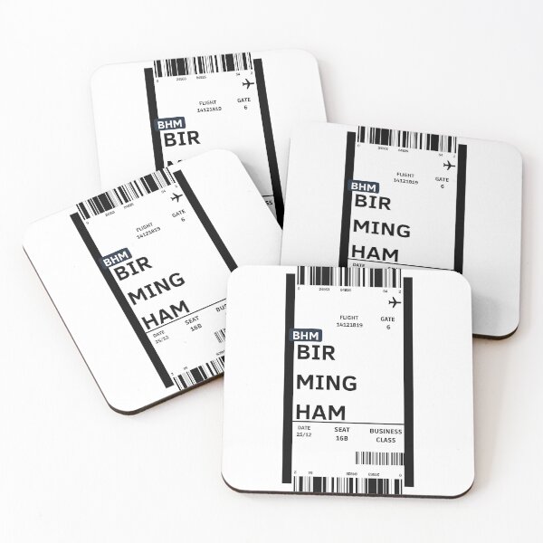 Item preview, Birmingham flight ticket designed and sold by arozdesign.