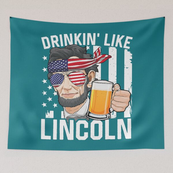 Item preview, 4th Of July Drinkin Like Lincoln Abraham Abe Merica Flag designed and sold by Danikomlee.