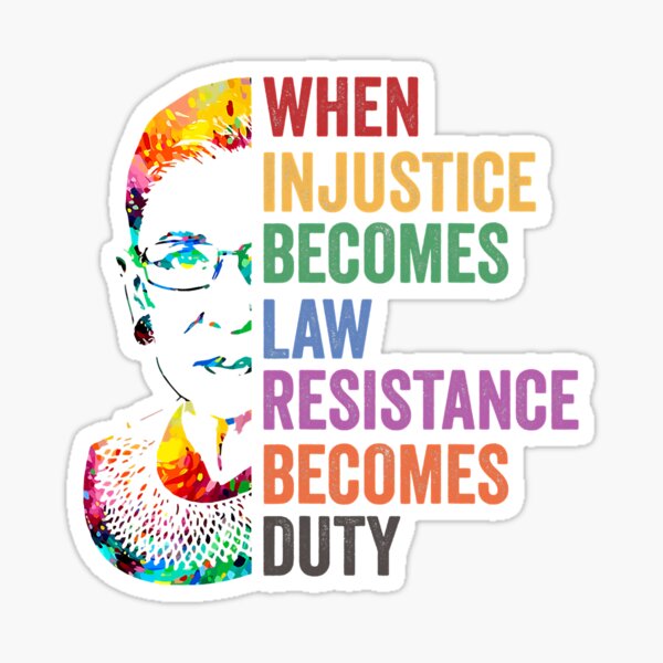 Vista previa del artículo con la obra «Cuando la injusticia se convierte en ley ResistirPolítica o protesta», diseñado y vendido por Danikomlee.