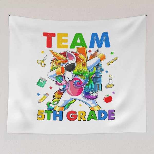 Item preview, Team Fifth Grade Squad Dabbing Unicorn Back To School Kids designed and sold by Danikomlee.