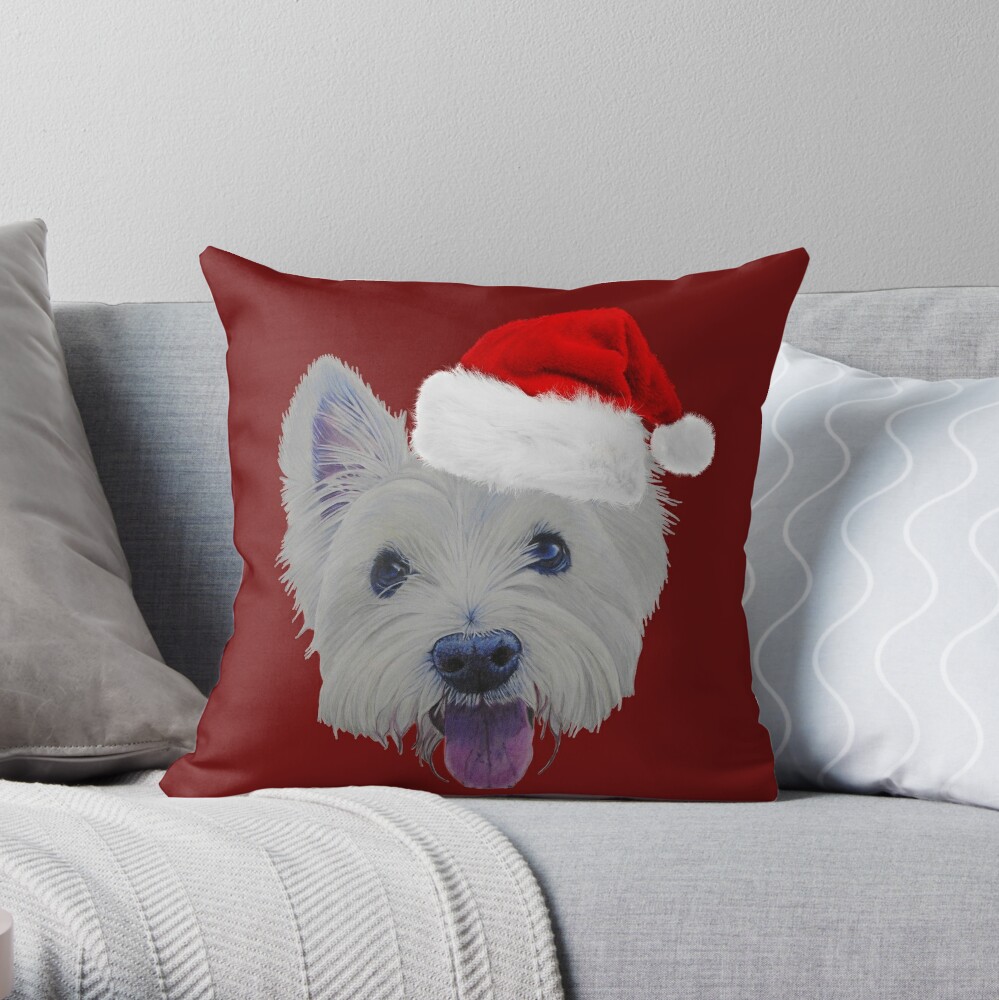 westie throw pillow