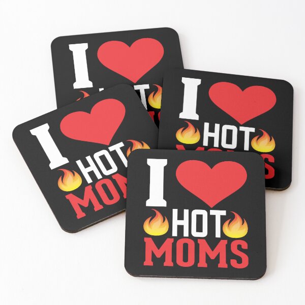 Item preview, I LOVE HOT MOMS - Heart Hot Moms Funny Fire Mom Men Women designed and sold by Mannoucha ⭐⭐⭐⭐⭐ ( 1,978 reviews ).