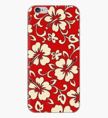 Malia Hawaiian Hibiscus Aloha Shirt Print - Red iPhone Case