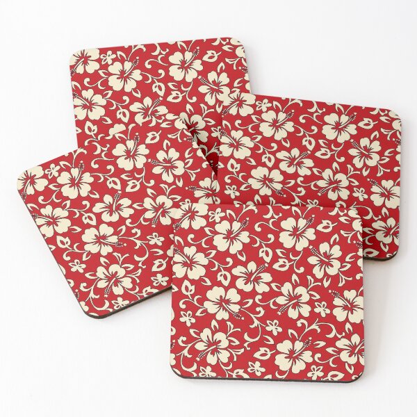 Item preview, Malia Hawaiian Hibiscus Aloha Shirt Print - Red designed and sold by DriveIndustries.