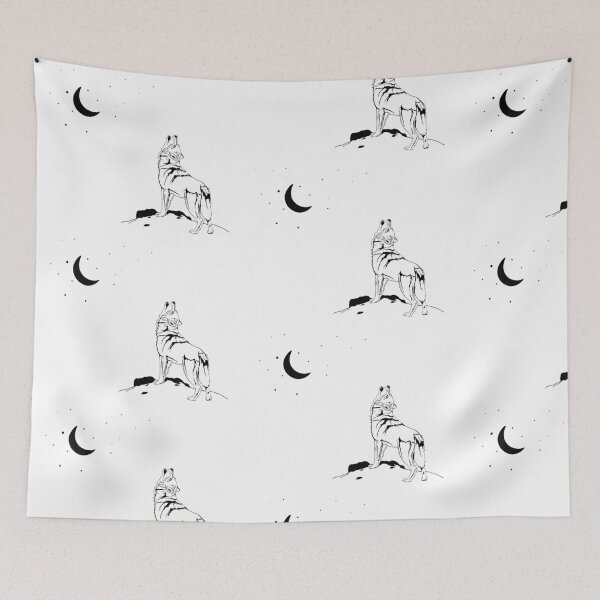 Item preview, Howling Wolf y Moon designed and sold by clarafornia.