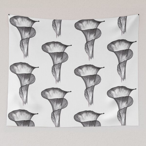 Item preview, Artwork of a black and white Calla Lily designed and sold by JuliasArtWorld.