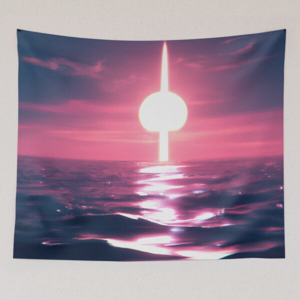 Item preview, “The Blood Moon sky has changed from orange to a hundred shades of pink to a dark navy blue, and here I am still loving you.” — A.Y. designed and sold by Chris Purdy.