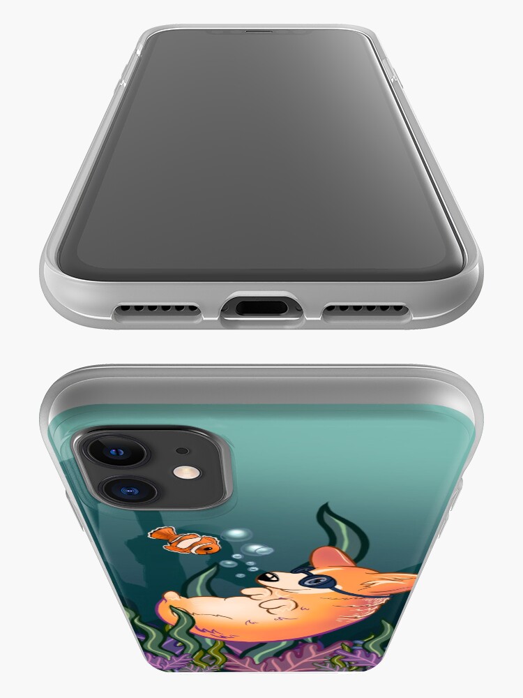 Alternate view of Underwater Corgi and Clown Fish iPhone Case & Cover