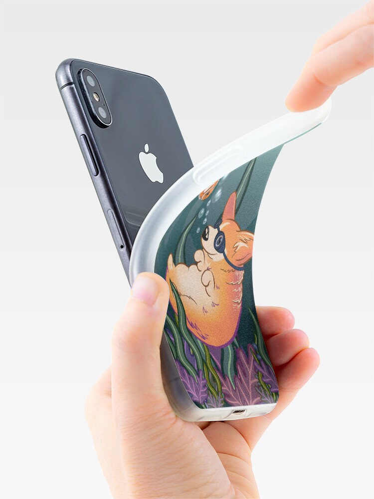 Alternate view of Underwater Corgi and Clown Fish iPhone Case & Cover