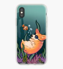 Underwater Corgi and Clown Fish iPhone Case