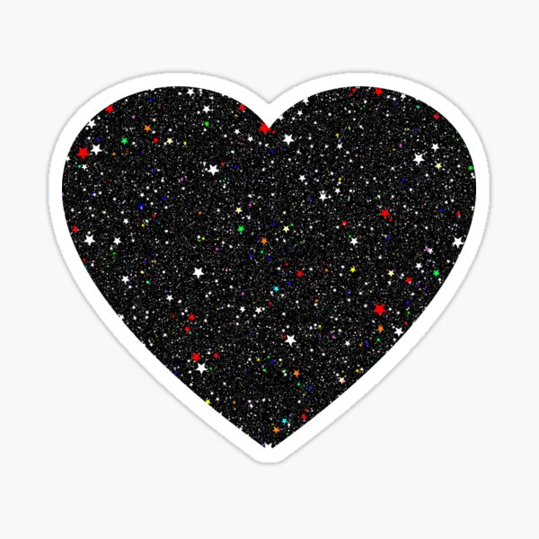 Glitter Heart Stickers, Heart Shape Stickers, Heart Sticker