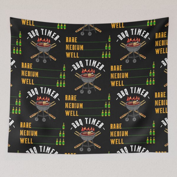 Item preview, FUNNY BBQ TIMER SMOKING MEAT GRILL BEER DRUNK BARBECUE T-Shirt designed and sold by AnnePieper.