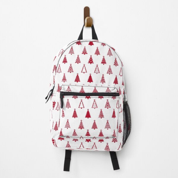 Item preview, Red Pixel Christmas Trees Pattern designed and sold by wolfkin-design.